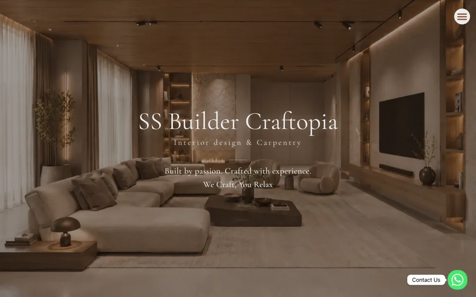 Website design for SS Builder Craftopia, interior design and carpentry in Malaysia