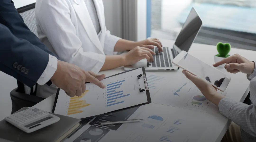 Lumi Marketing team reviewing campaign reports and analytics